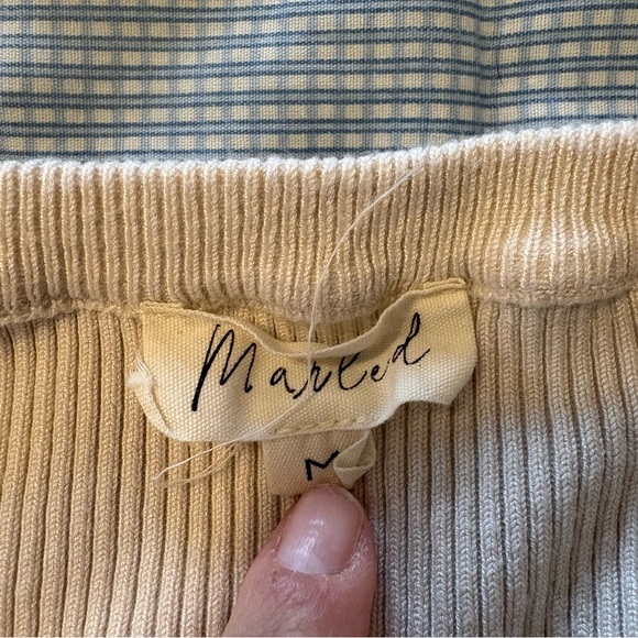 Marled Cream Ribbed Button Cardigan - Picture 3 of 6